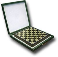 014003 Доска шахматная из змеевика 300х300х40мм в кейсе