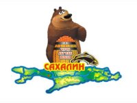 Карта Сахалин медведь с глазками дерево