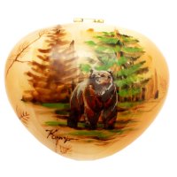 Шкатулка Медведь селенит