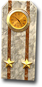 Часы Погон-подполковник мрамор