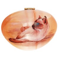 Шкатулка Кошка селенит
