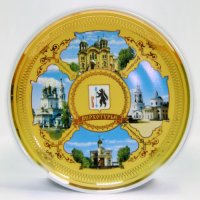 34389-04 Сувенирная тарелка 200 мм Верхотурье фарфоровая деколь