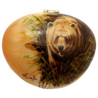 Шкатулка Большой медведь селенит