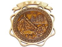 Олень у чума магнит береста ЯМАЛ 