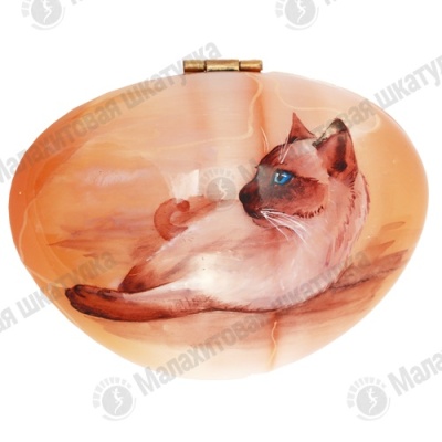 Шкатулка Кошка селенит