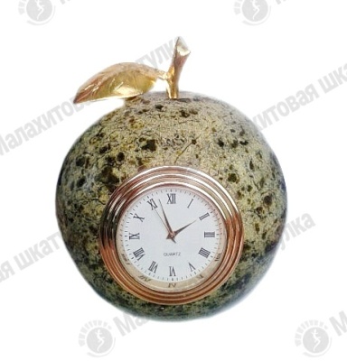 Яблоко Часы змеевик д.75